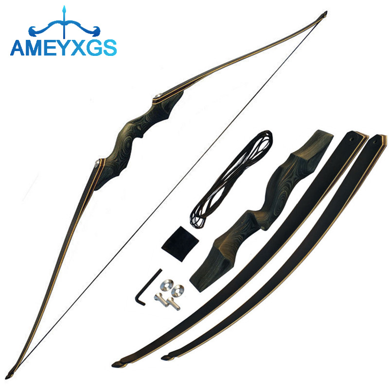 Photography Training - 30-60lbs 60inch Archery Recurve Bow Black