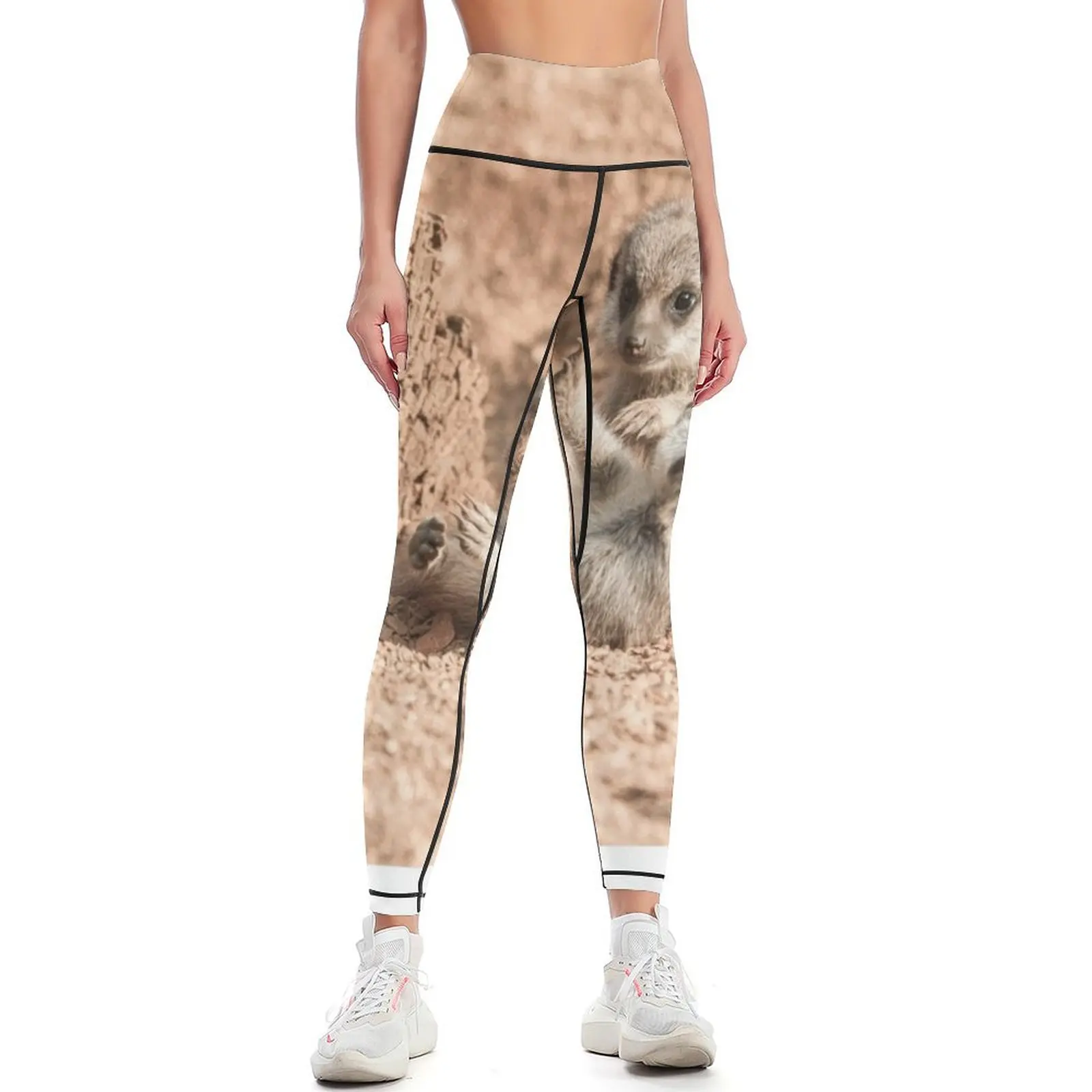 Photography Yoga - Meerkat Pups Photography Leggings gym womans