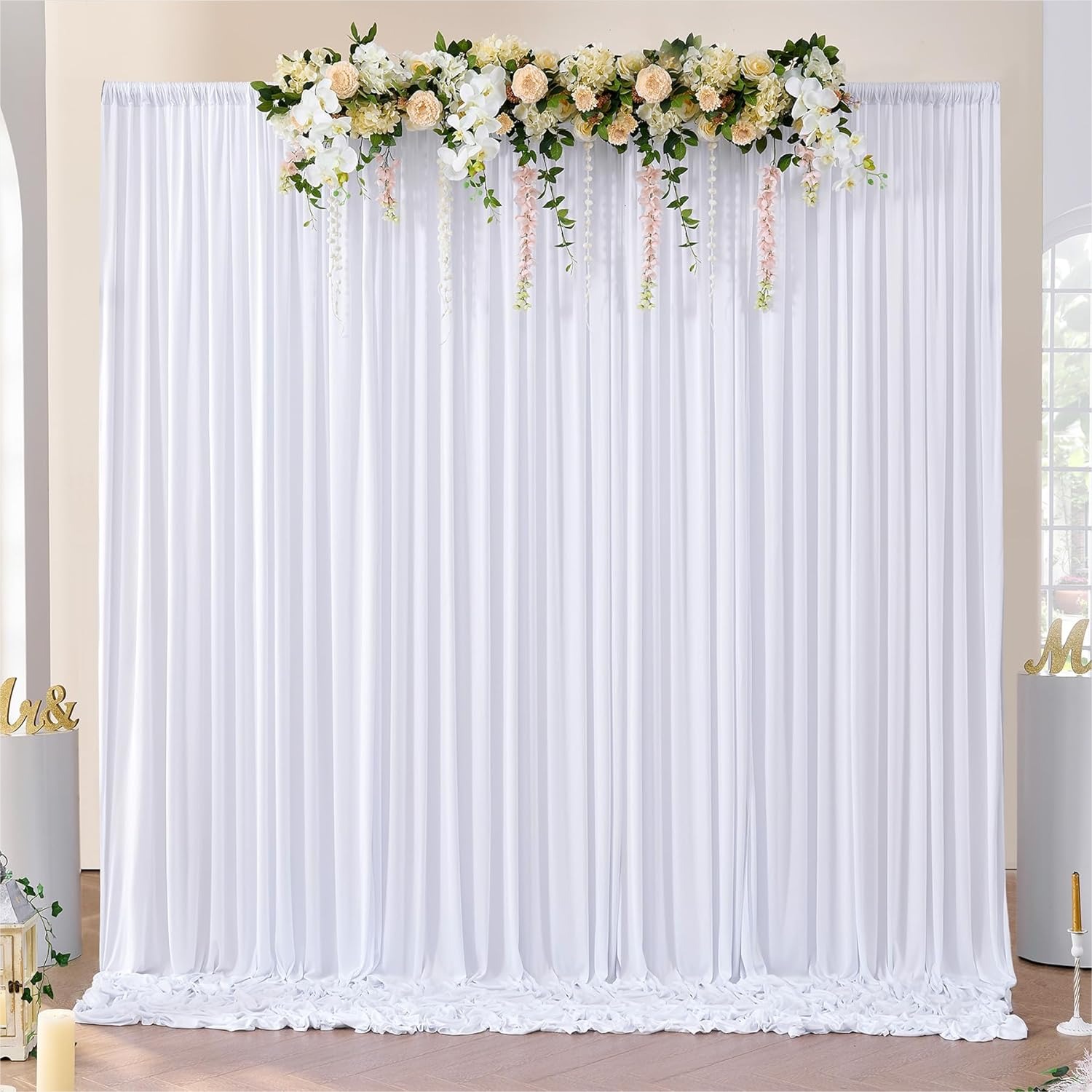 Photography Lighting - White Backdrop Curtains 10x10 ft for