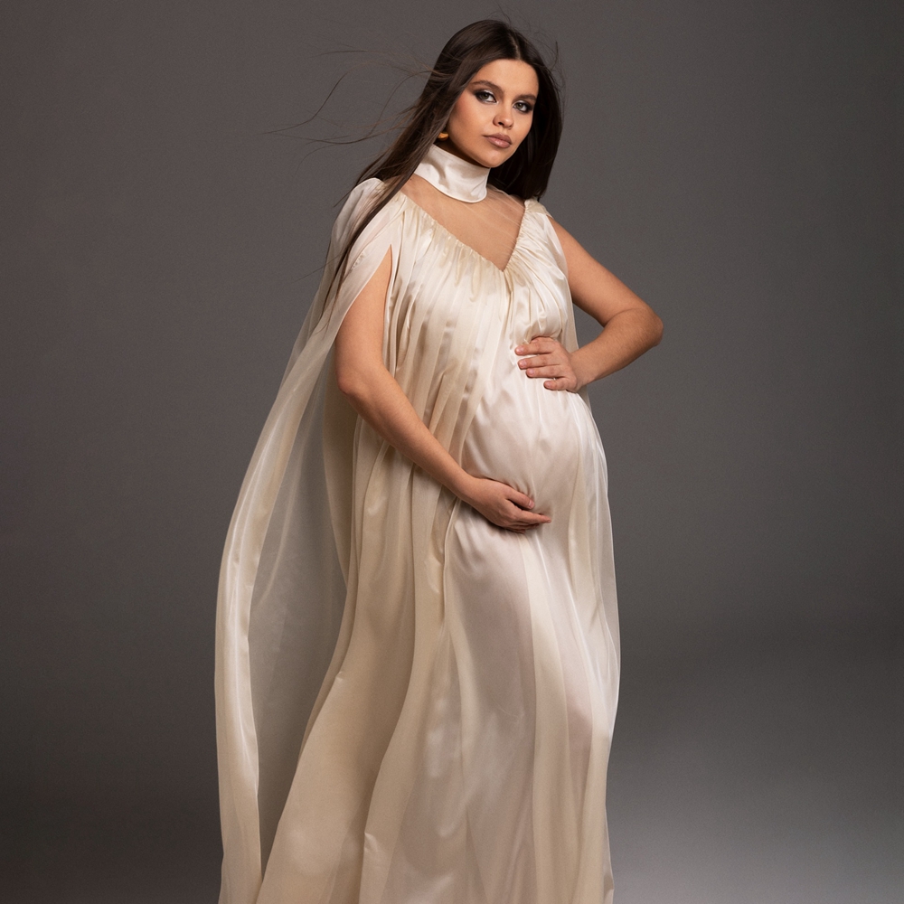 Photography Club - Maternity Photography Dress V Neck Cape