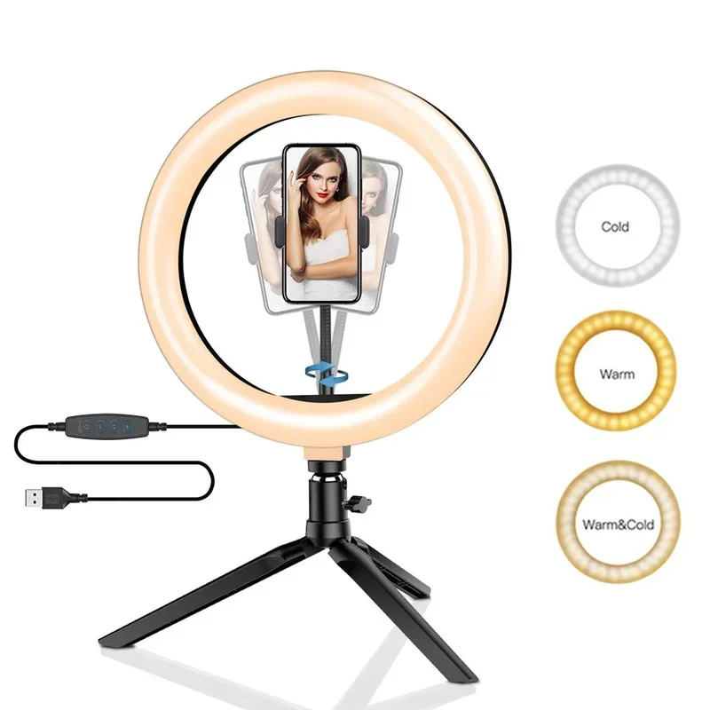 Photography Treatment - Dimmable26cm LED Ring Light Kit with