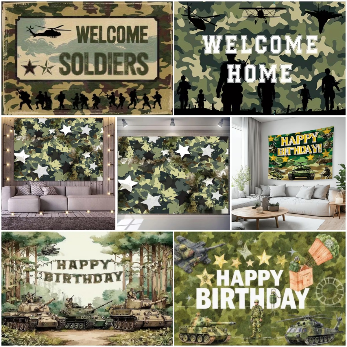 Photography Of War - Military Army Theme Birthday Party Decoration