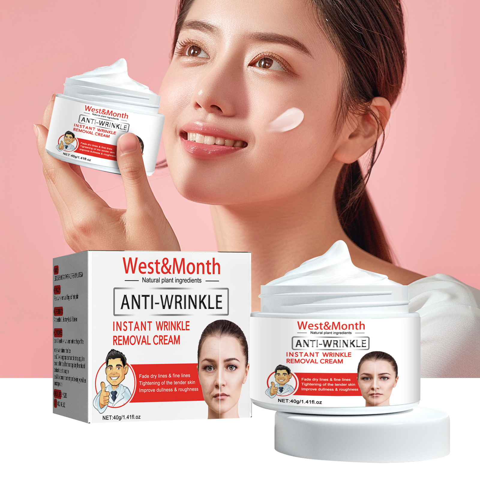 Photography Treatment - Face Cream Collagen Hyaluronic Acid Skin