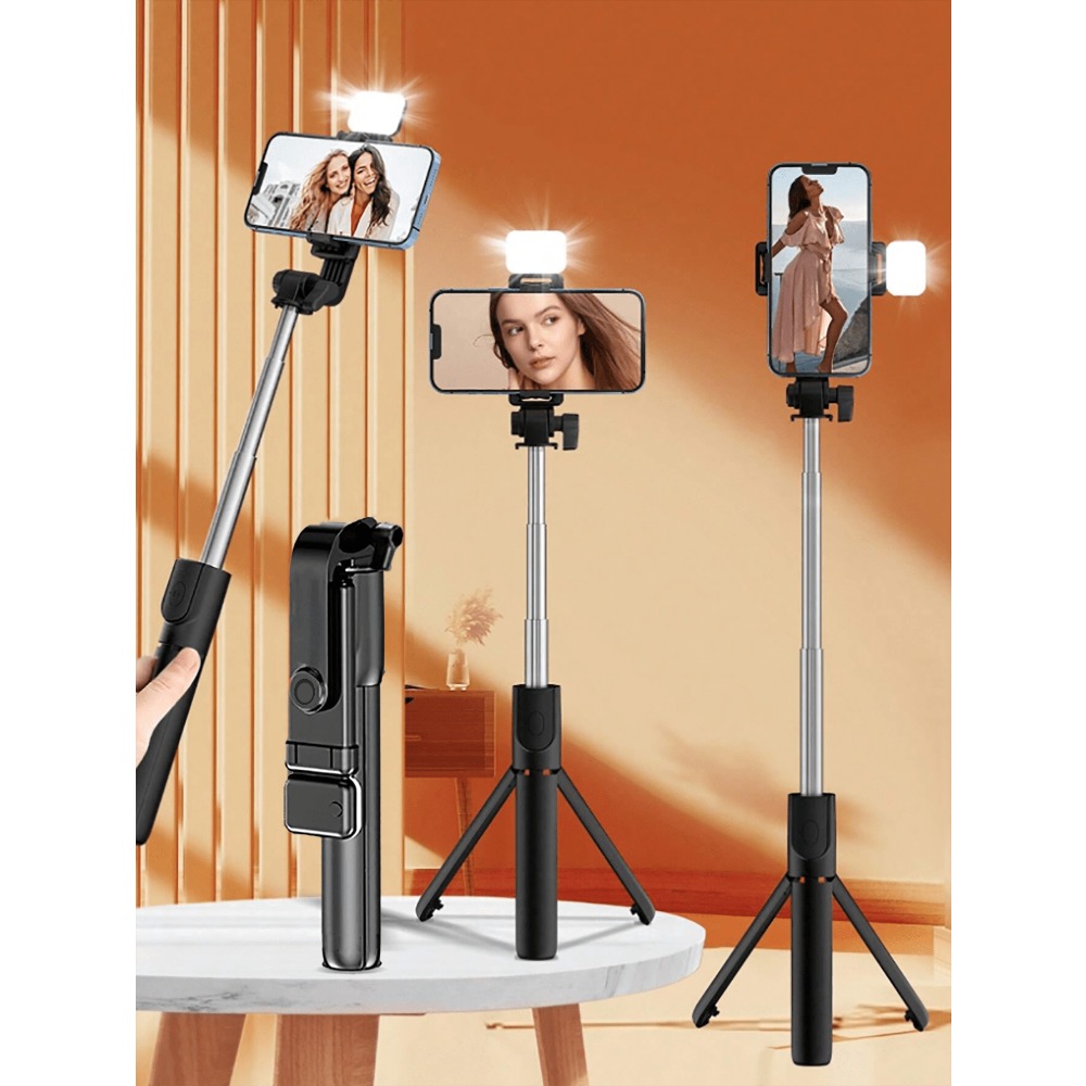 Photography Lighting - 1pc Portable Selfie Stick With Wireless