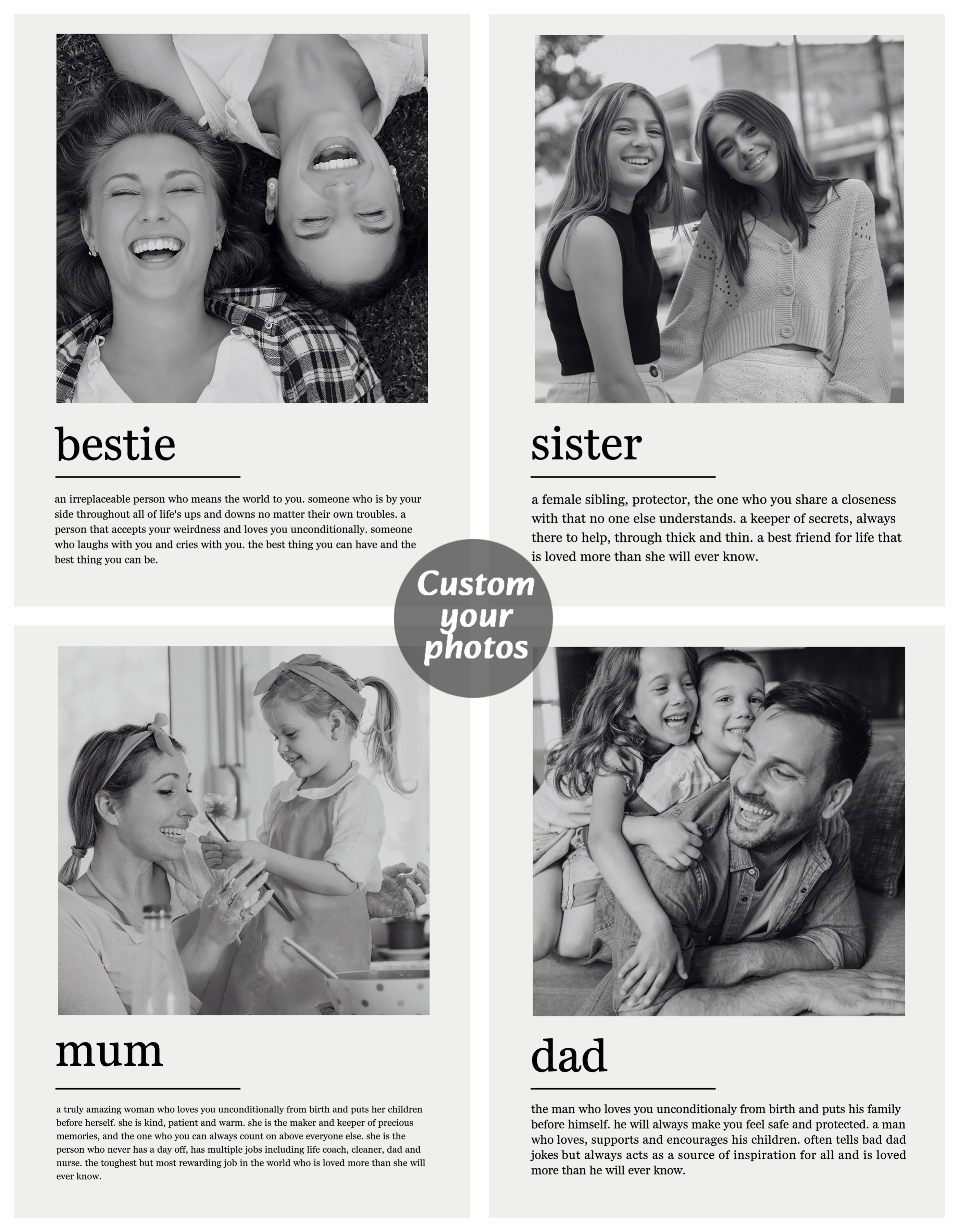 Photography Gallery - Custom Family Photo Canvas Painting Personalized