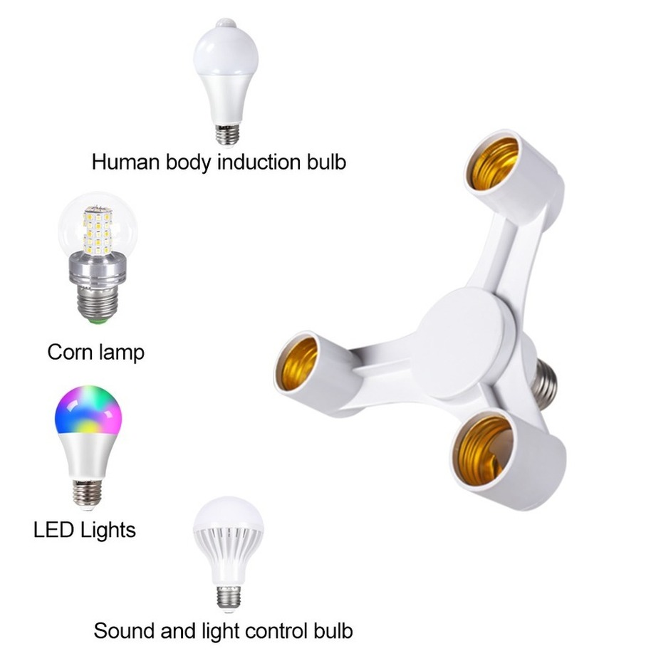 Bulbs Socket 3In1 E27 to E27 e - Photography Bulb avaliação e preço