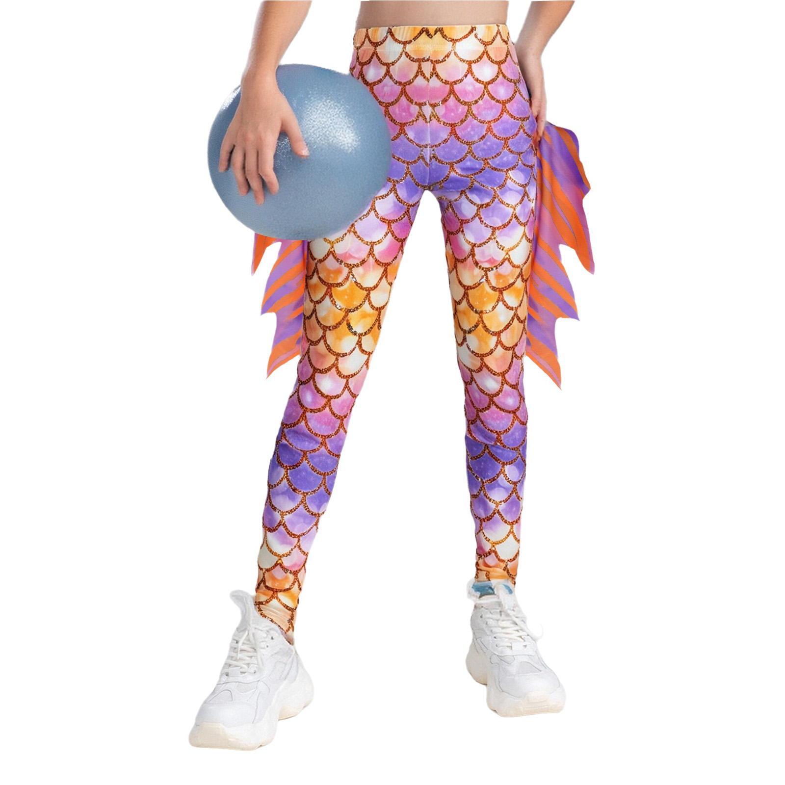 2Pcs Kids Girl Fish Scale Prin - Photography Yoga avaliação e preço