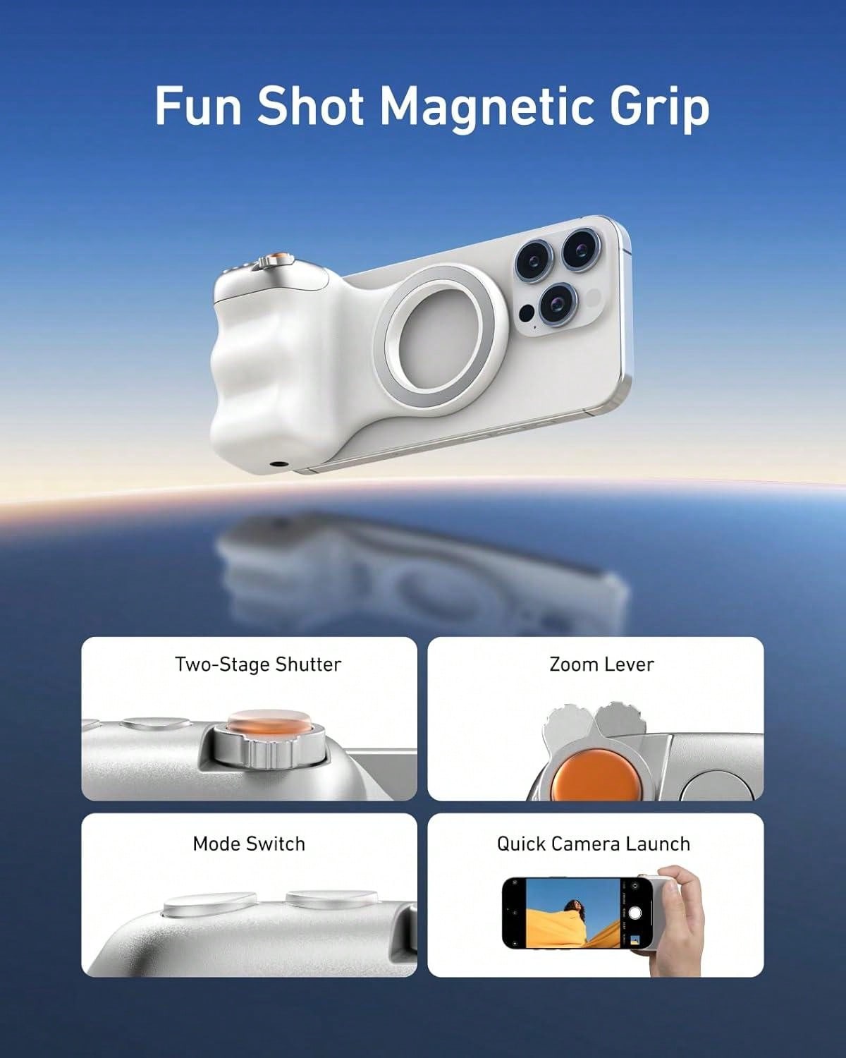 Silver Magnetic Phone Camera G - Photography Major avaliação e preço