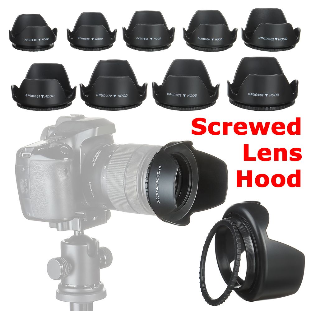 VIKEFON Lens Hood 49mm 52mm 55 - Lens Hood Petal avaliação e preço