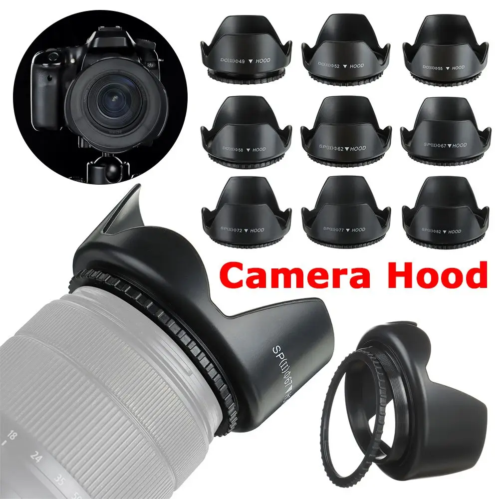VIKEFON Lens Hood 49mm 52mm 55 - Lens Hood Petal avaliação e preço