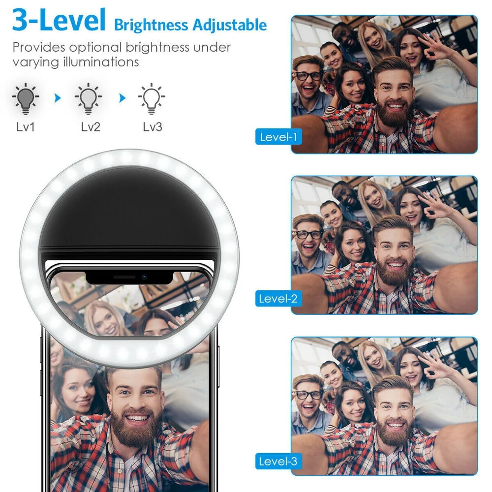 LED Selfie Fill Light USB Char - Photography Lighting avaliação e preço