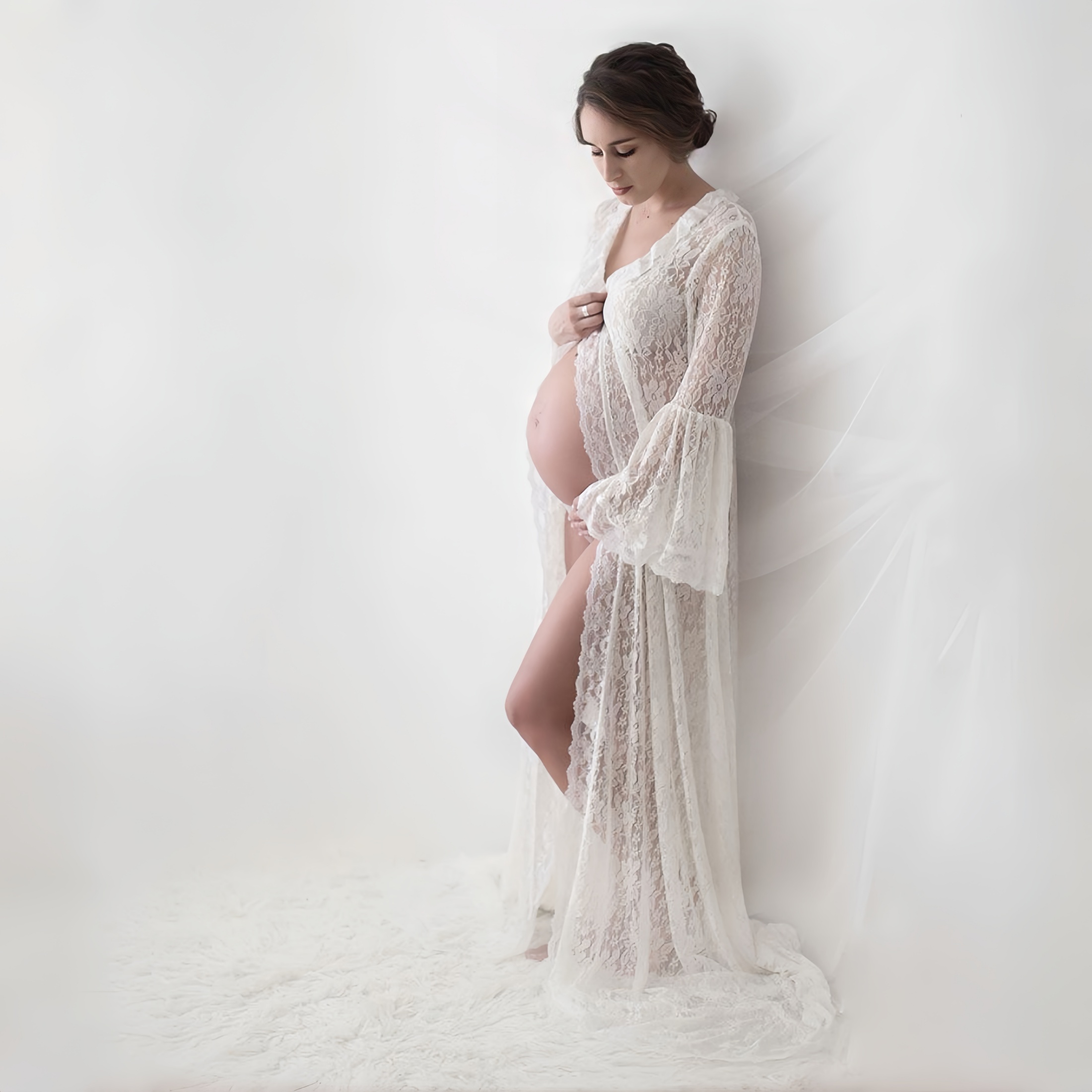 White Lace Maternity Photograp - Photography Club avaliação e preço