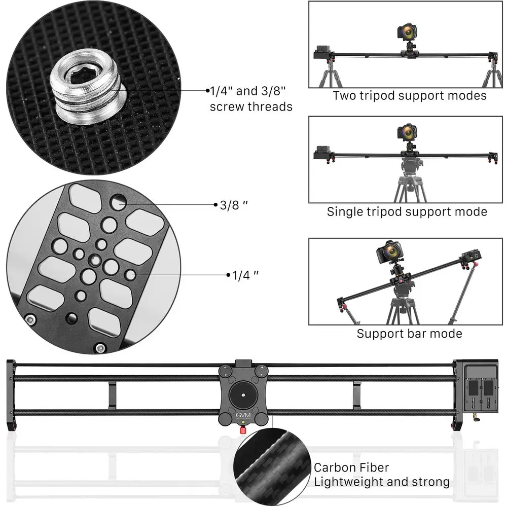 GVM GT-120WD 47inch Motorized  - Camera Slider Rail avaliação e preço