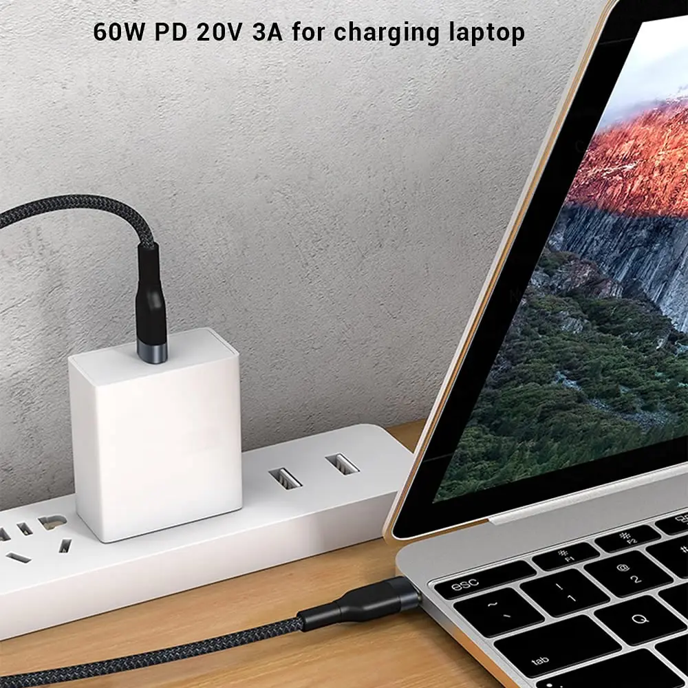 65W PD Short USB C Cable Fast  - Photography Kit Xiaomi avaliação e preço