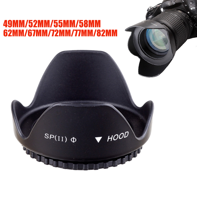 Universal Lens Hood 49mm 52mm  - Lens Hood Petal avaliação e preço
