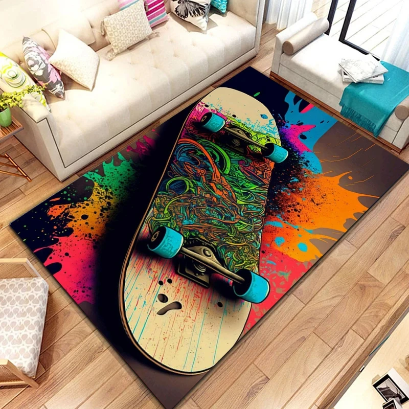 Colorful Skateboard Logo Print - Photography Yoga avaliação e preço
