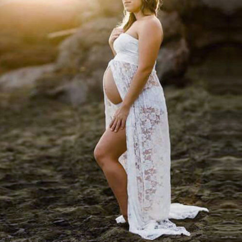 Long Maxi Gown Lace Maternity  - Photography Club avaliação e preço