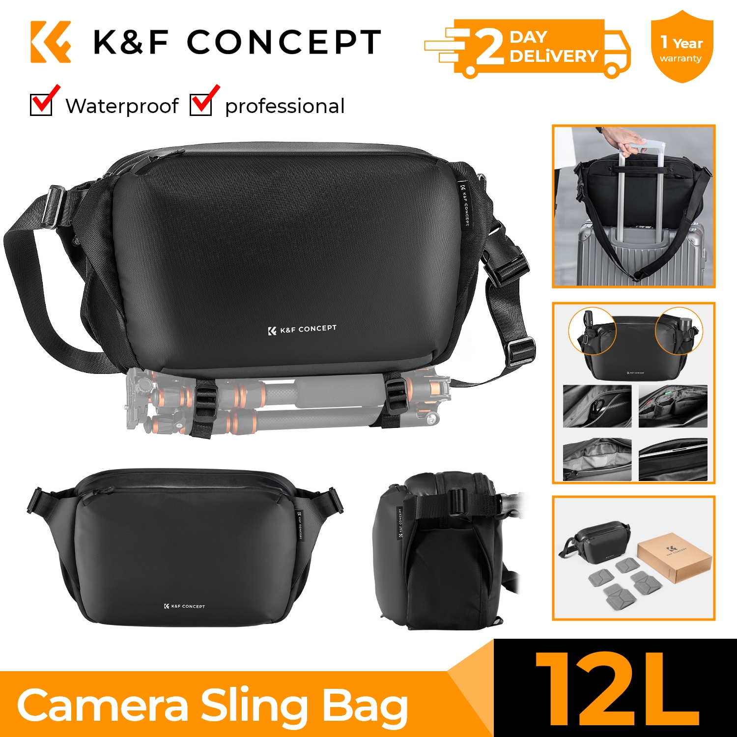 K&F CONCEPT 12L/10L Camera Sli - Photography Camera avaliação e preço
