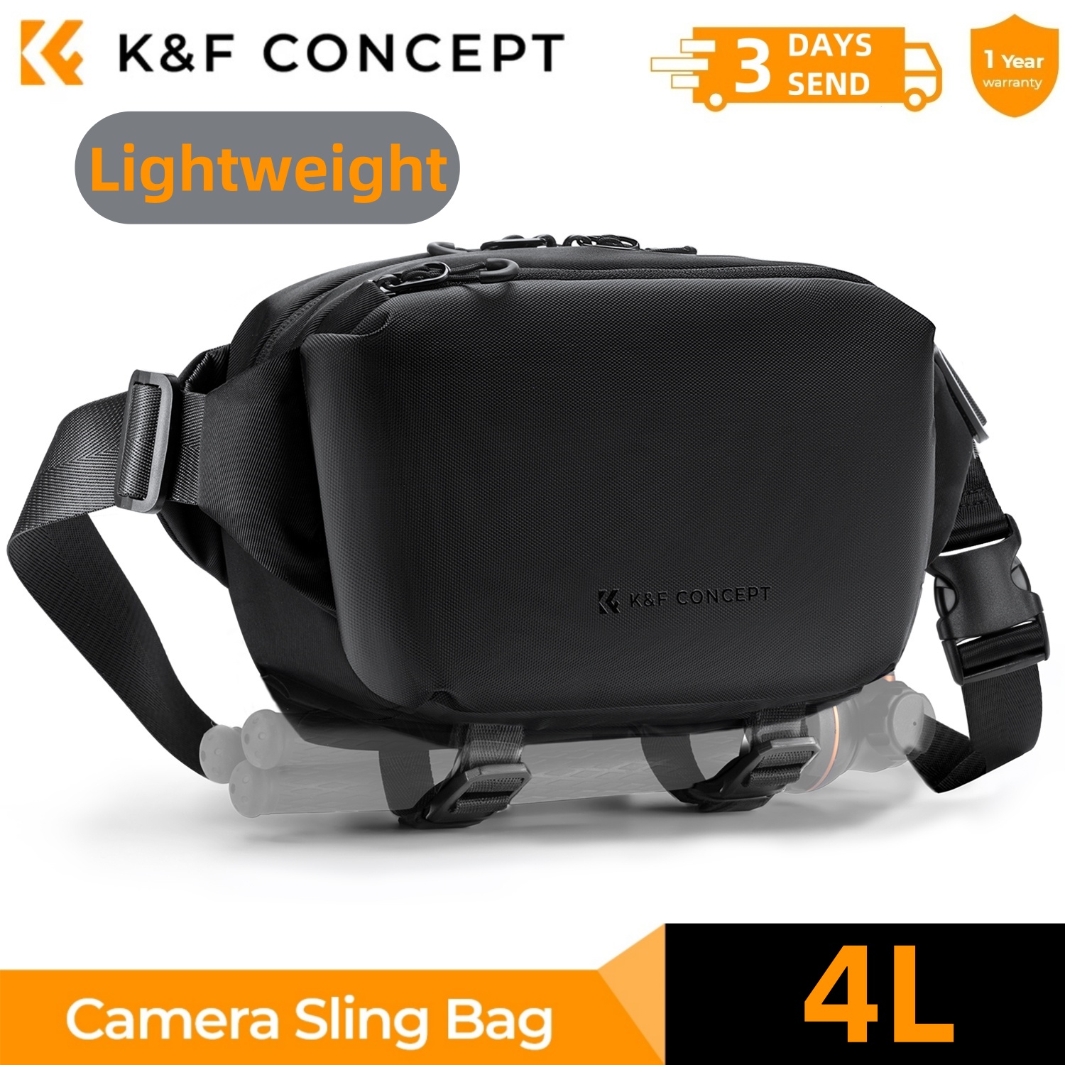 K&F CONCEPT 4L Camera Sling Ba - Photography Camera avaliação e preço