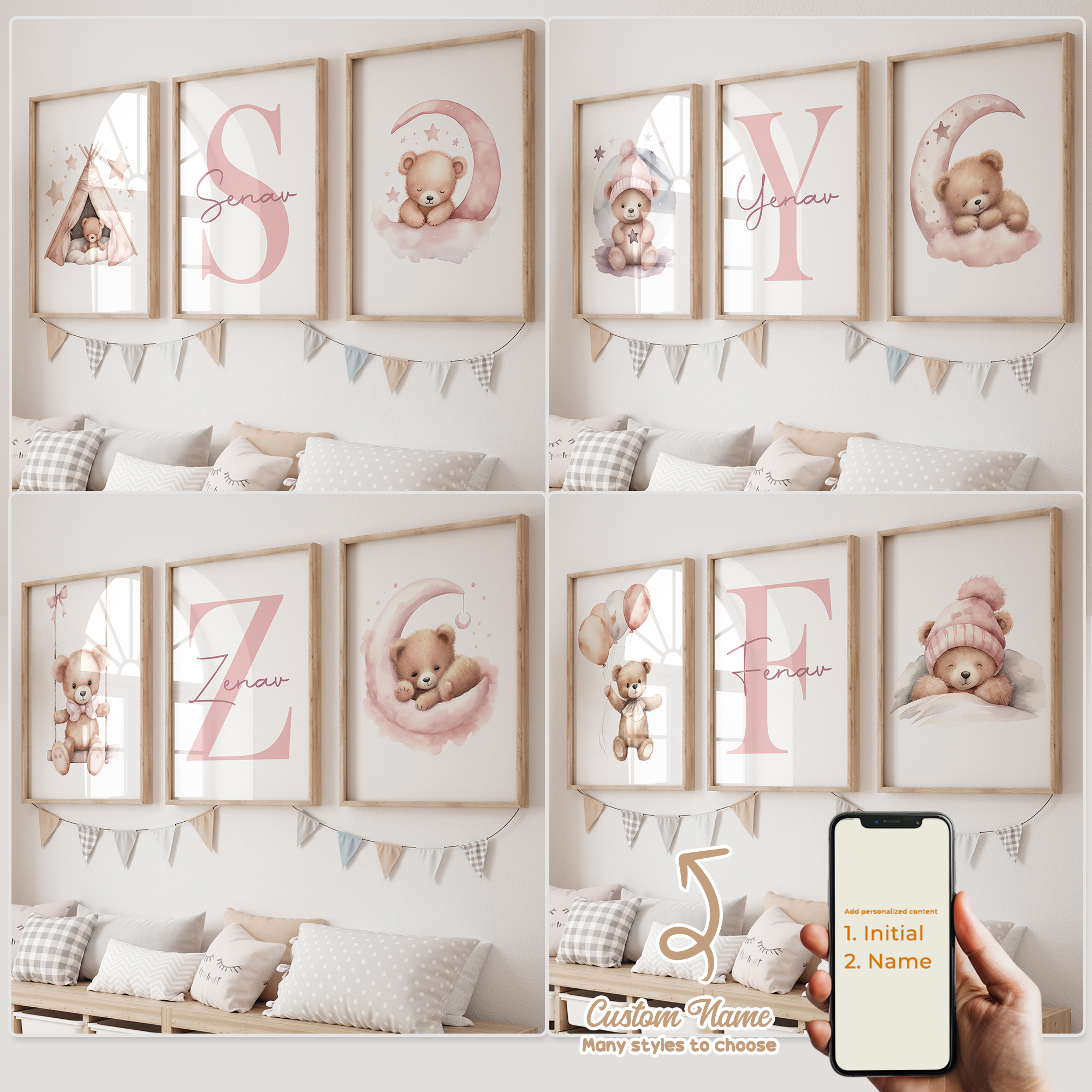 3pcs Personalized Custom Name  - Photography Gallery avaliação e preço