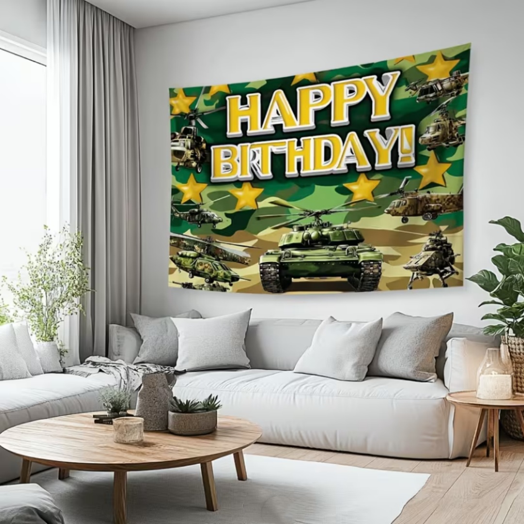 Military Army Theme Birthday P - Photography Of War avaliação e preço