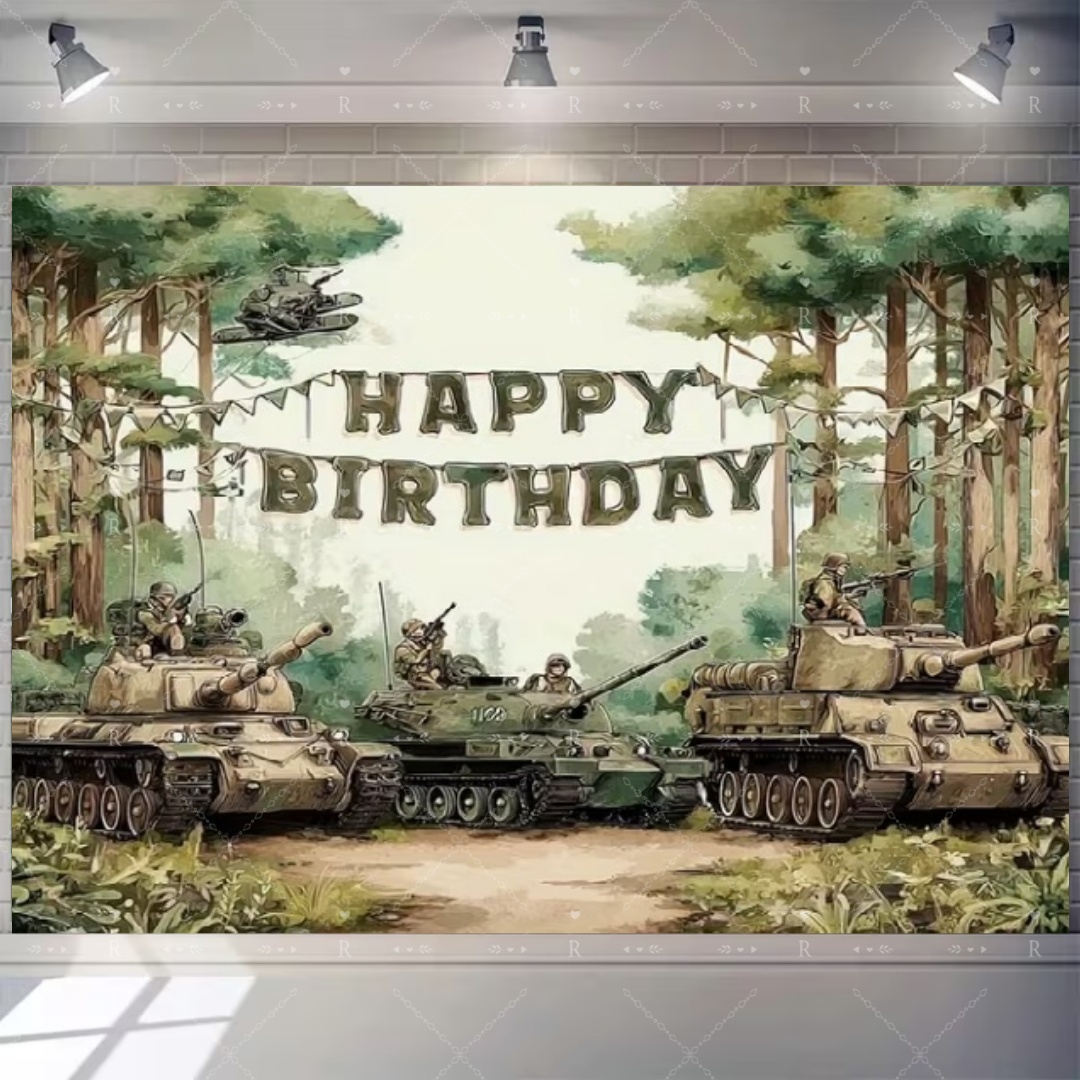 Military Army Theme Birthday P - Photography Of War avaliação e preço
