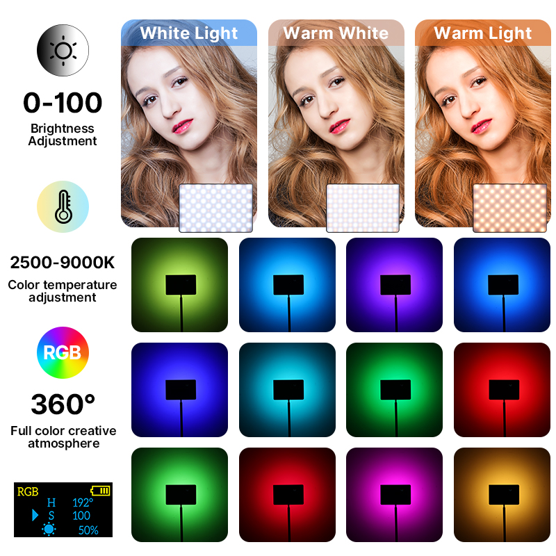 Ulanzi LT003 15W RGB Video Lig - Video Led Light Panel avaliação e preço