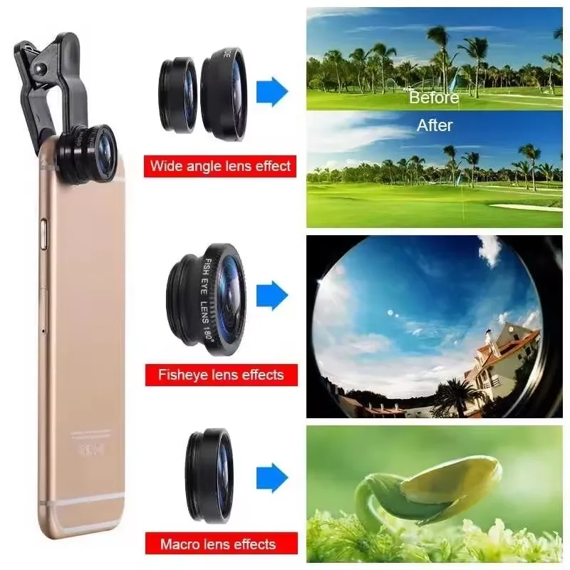 3in1 Clip-On Camera Lens for S - Photography Kit Xiaomi avaliação e preço