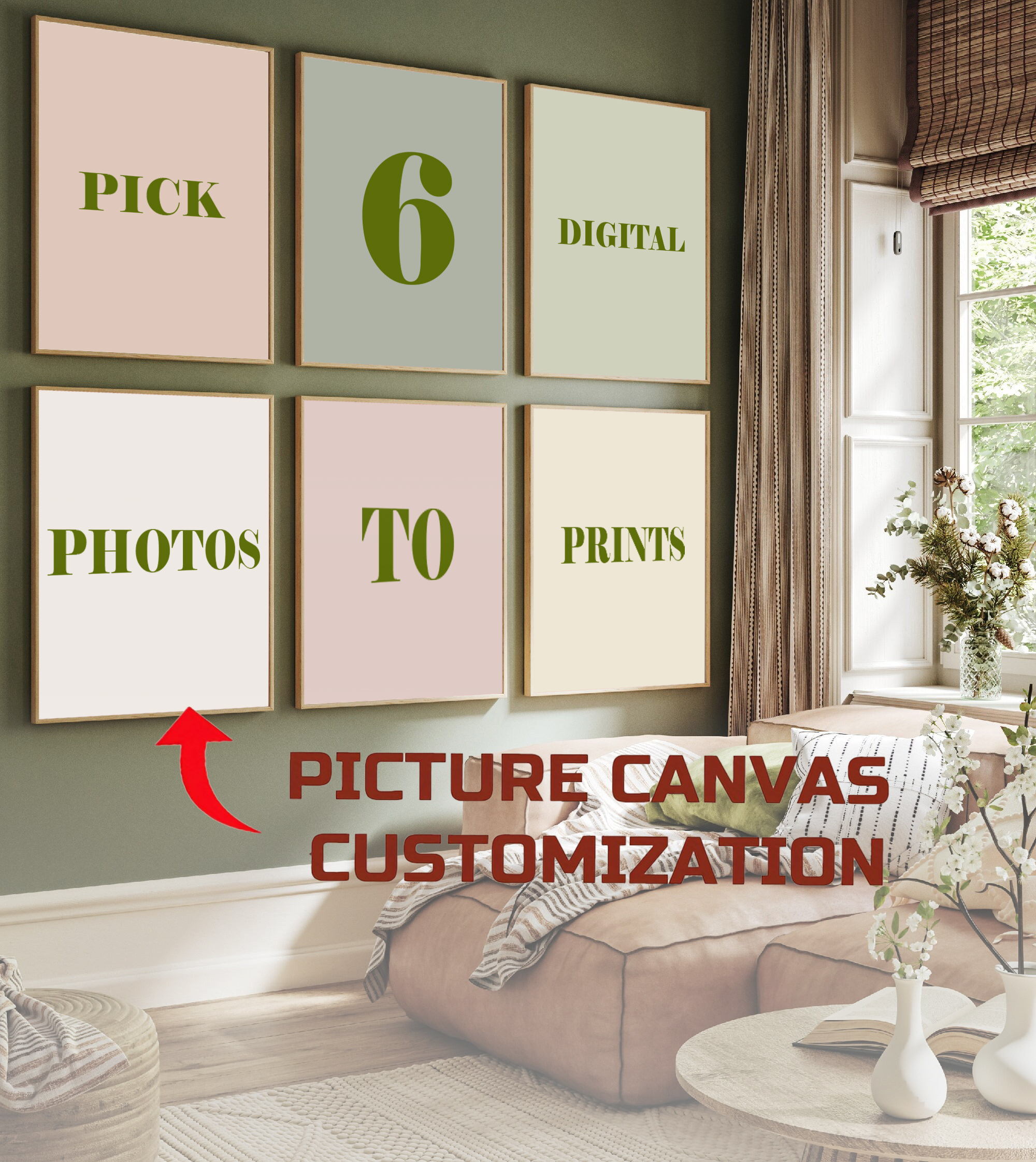 6pcs/set Custom Canvas Printin - Photography Poster avaliação e preço
