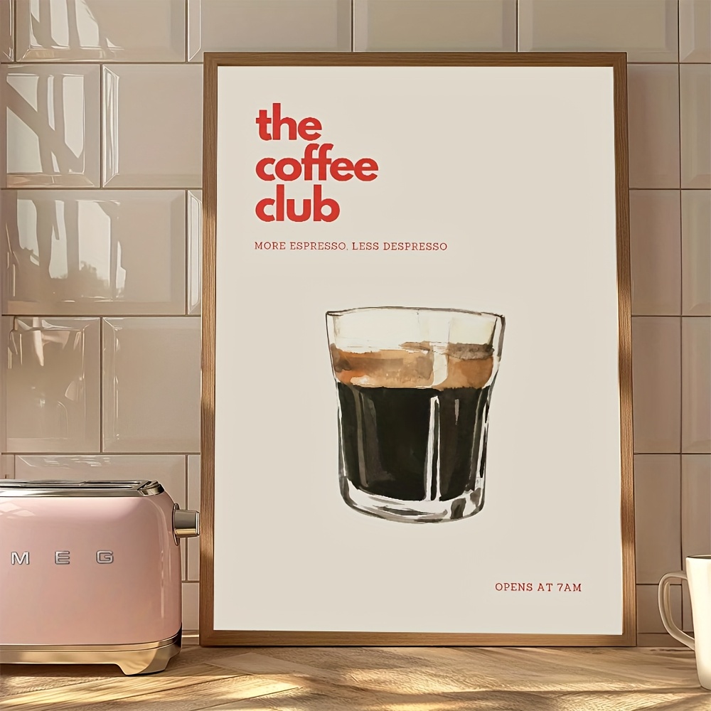 Retro Coffee Club Canvas Print - Photography Club avaliação e preço
