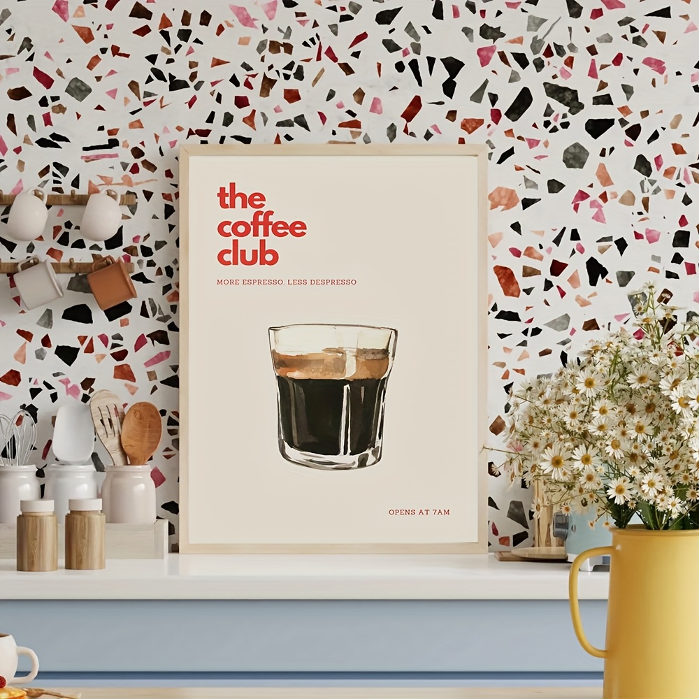 Retro Coffee Club Canvas Print - Photography Club avaliação e preço