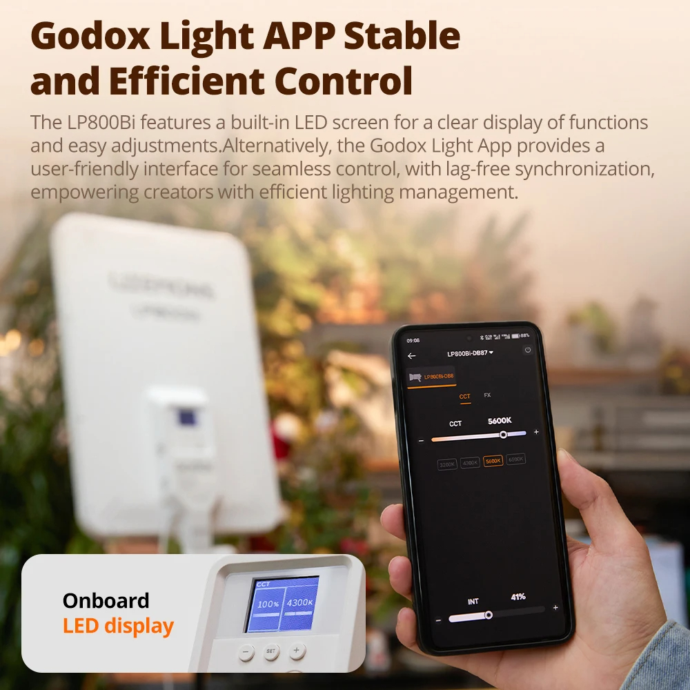 Godox LP800Bi 2800-6500K Bi-Co - Video Led Light Panel avaliação e preço