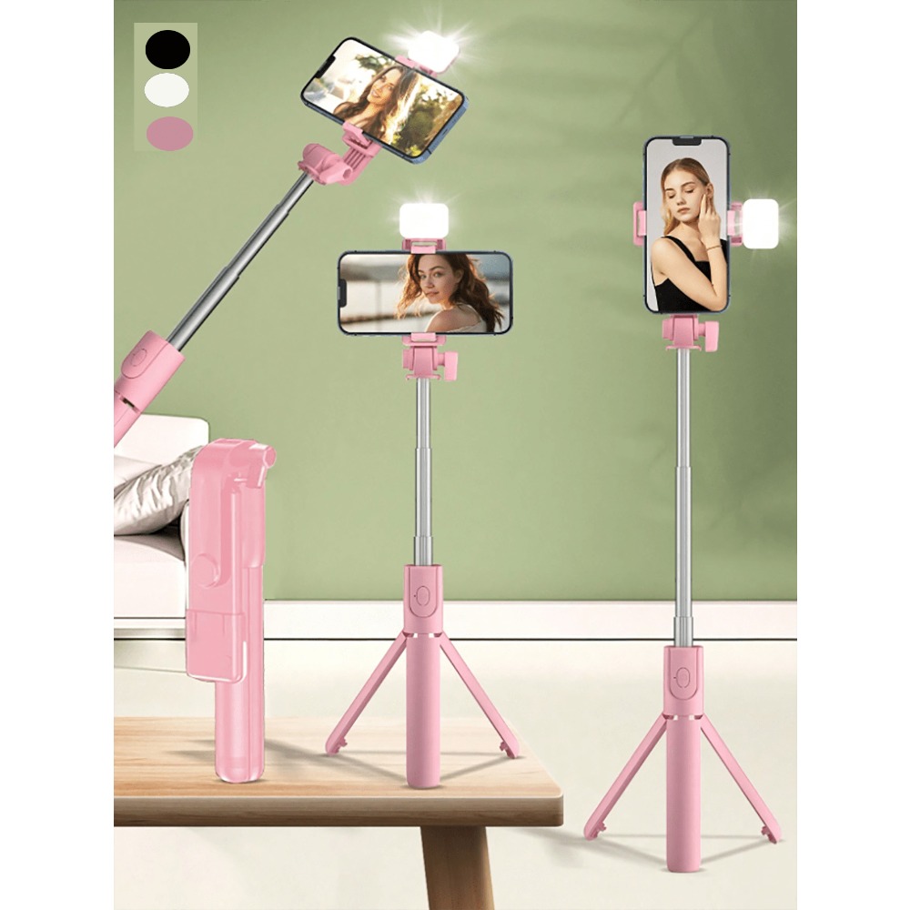 1pc Portable Selfie Stick With - Photography Lighting avaliação e preço