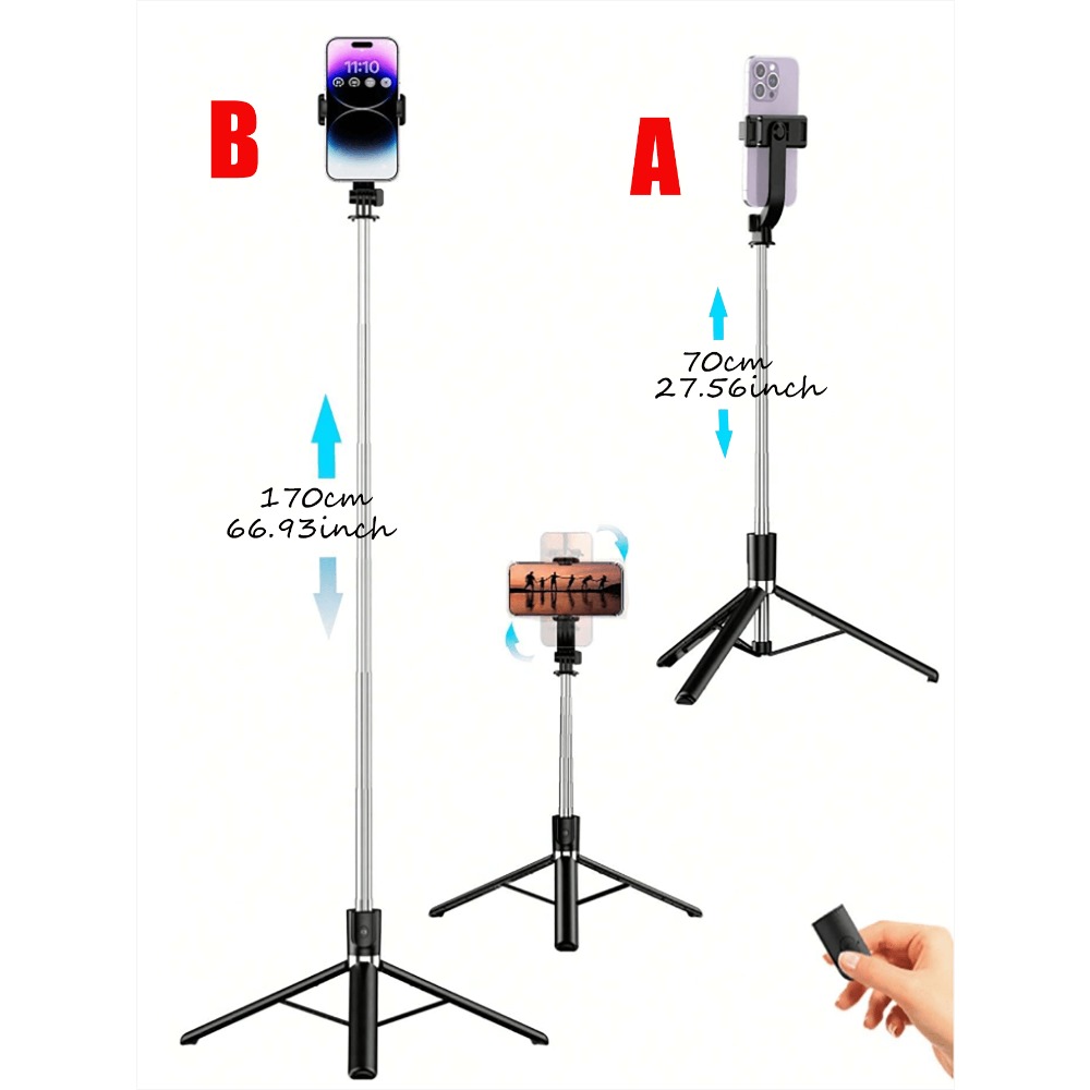 1pc Portable Selfie Stick With - Photography Lighting avaliação e preço