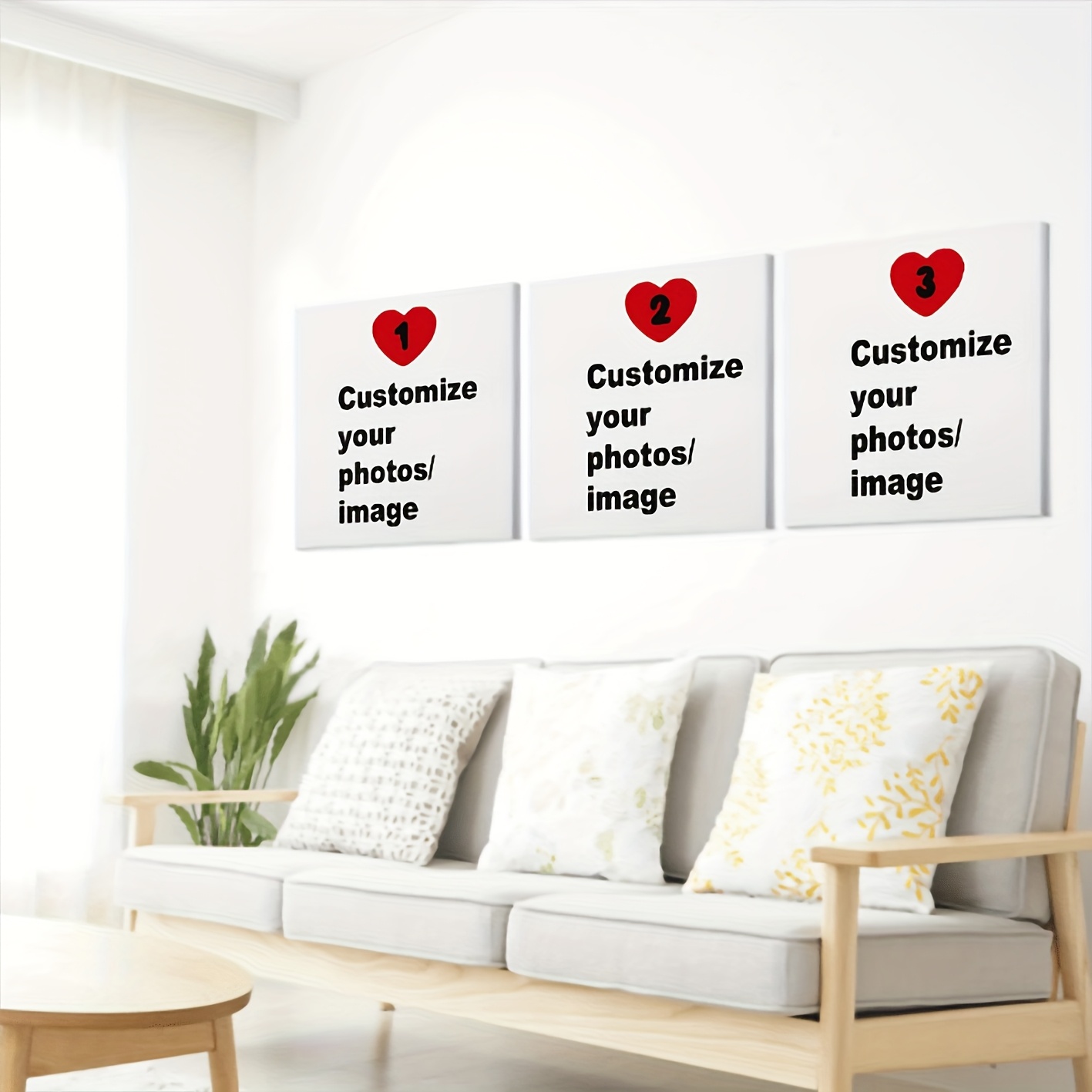 3pcs/set Custom Square Canvas  - Photography Gallery avaliação e preço