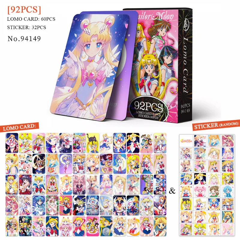 92pcs Sailor Moon New Lomo Car - Photography Gallery avaliação e preço