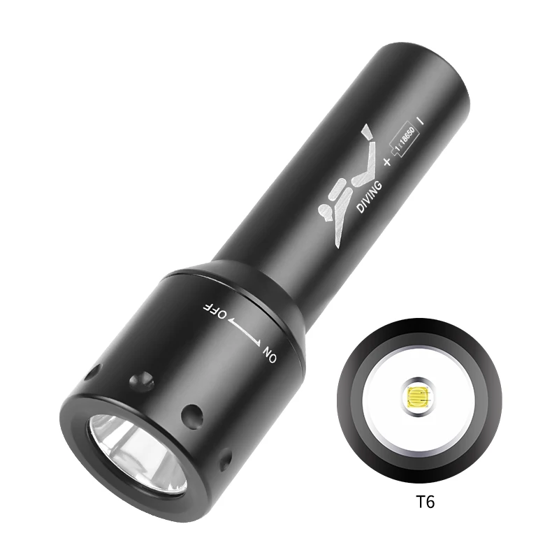 New T6 LED Diving Torch Long-R - Photography Lighting avaliação e preço