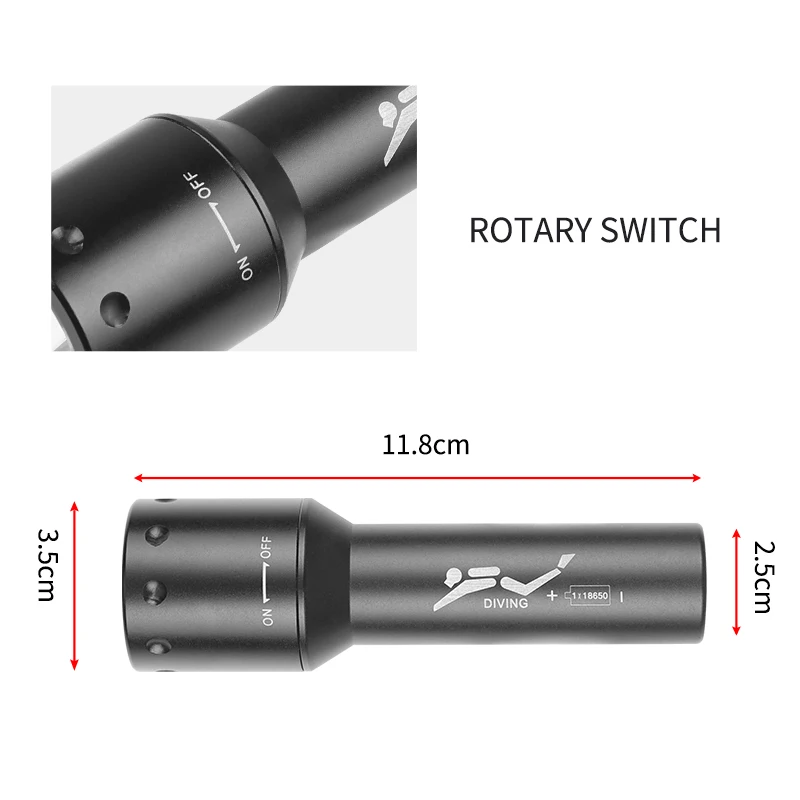New T6 LED Diving Torch Long-R - Photography Lighting avaliação e preço