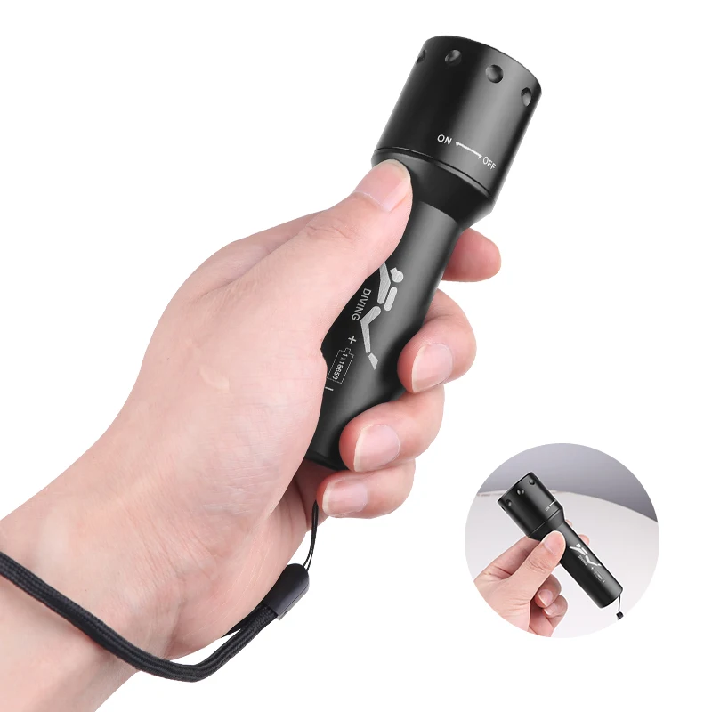 New T6 LED Diving Torch Long-R - Photography Lighting avaliação e preço