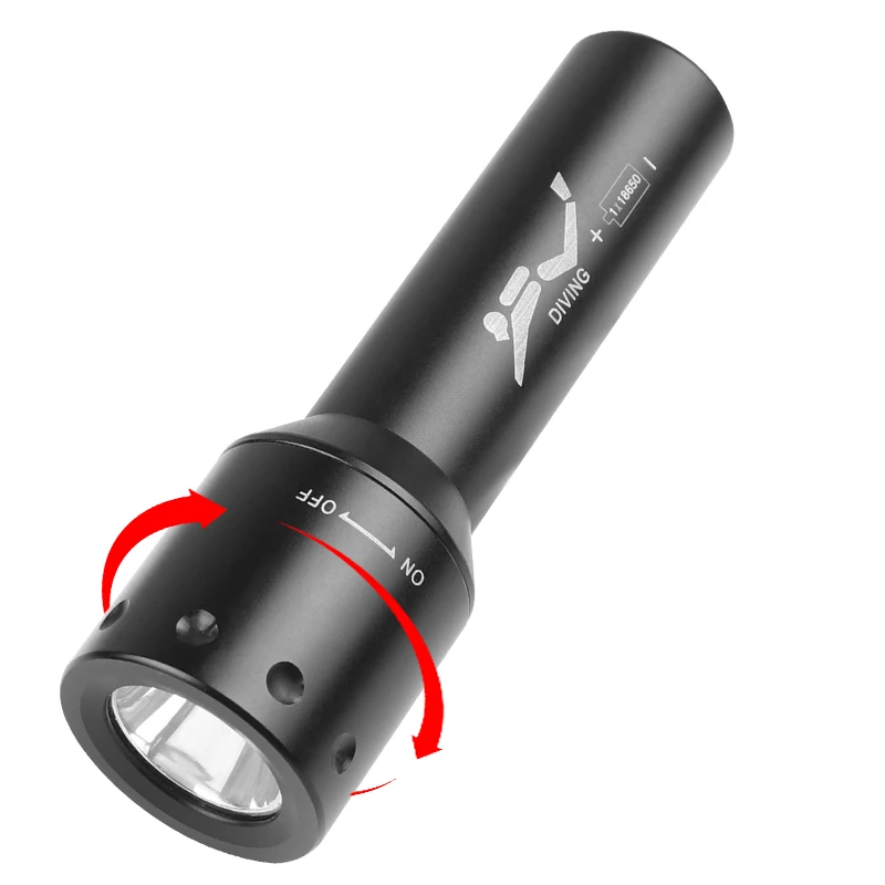 New T6 LED Diving Torch Long-R - Photography Lighting avaliação e preço