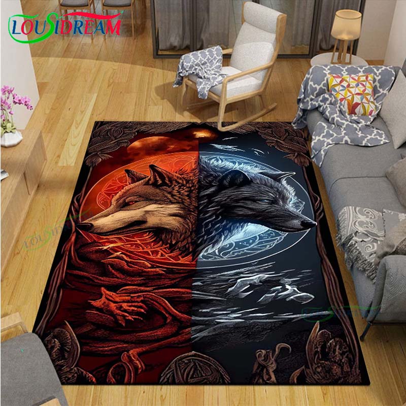 Wolf Carpet Room Decor Floor M - Photography Yoga avaliação e preço