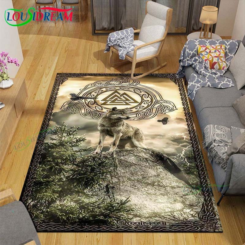 Wolf Carpet Room Decor Floor M - Photography Yoga avaliação e preço