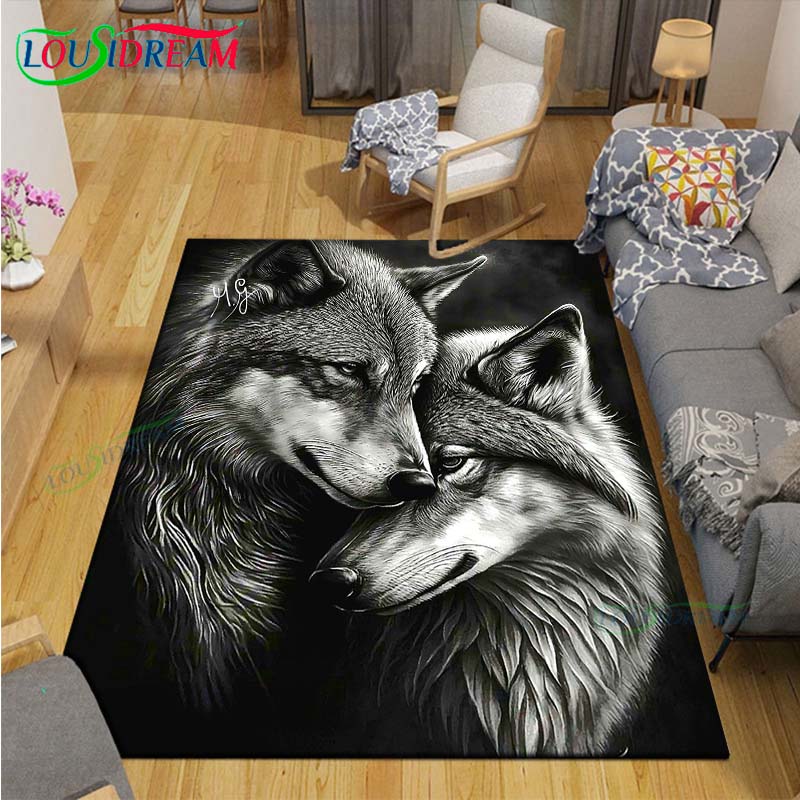 Wolf Carpet Room Decor Floor M - Photography Yoga avaliação e preço