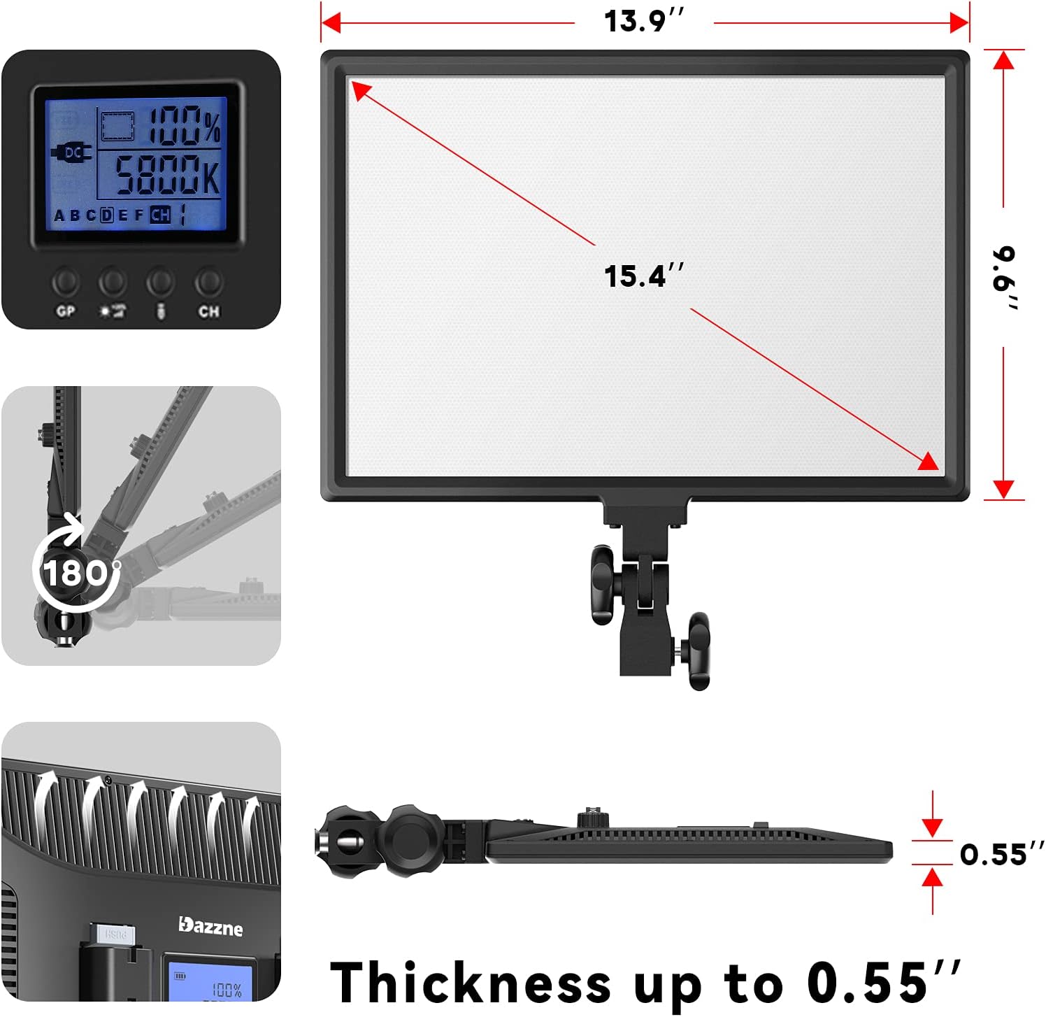45W Bi-Color LED Video Light,  - Video Led Light Panel avaliação e preço