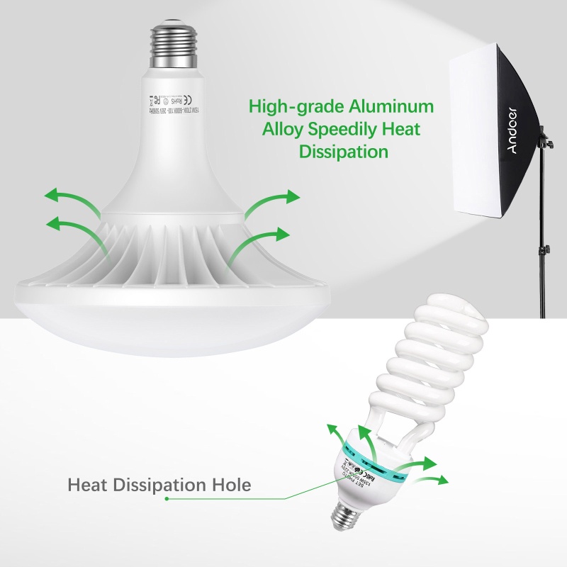 Andoer 150W LED Light Bulb Pho - Photography Bulb avaliação e preço