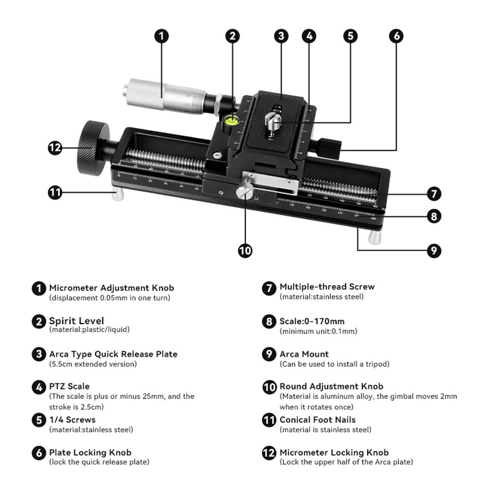 AstrHori AH-MGA170 170mm Camer - Camera Slider Rail avaliação e preço