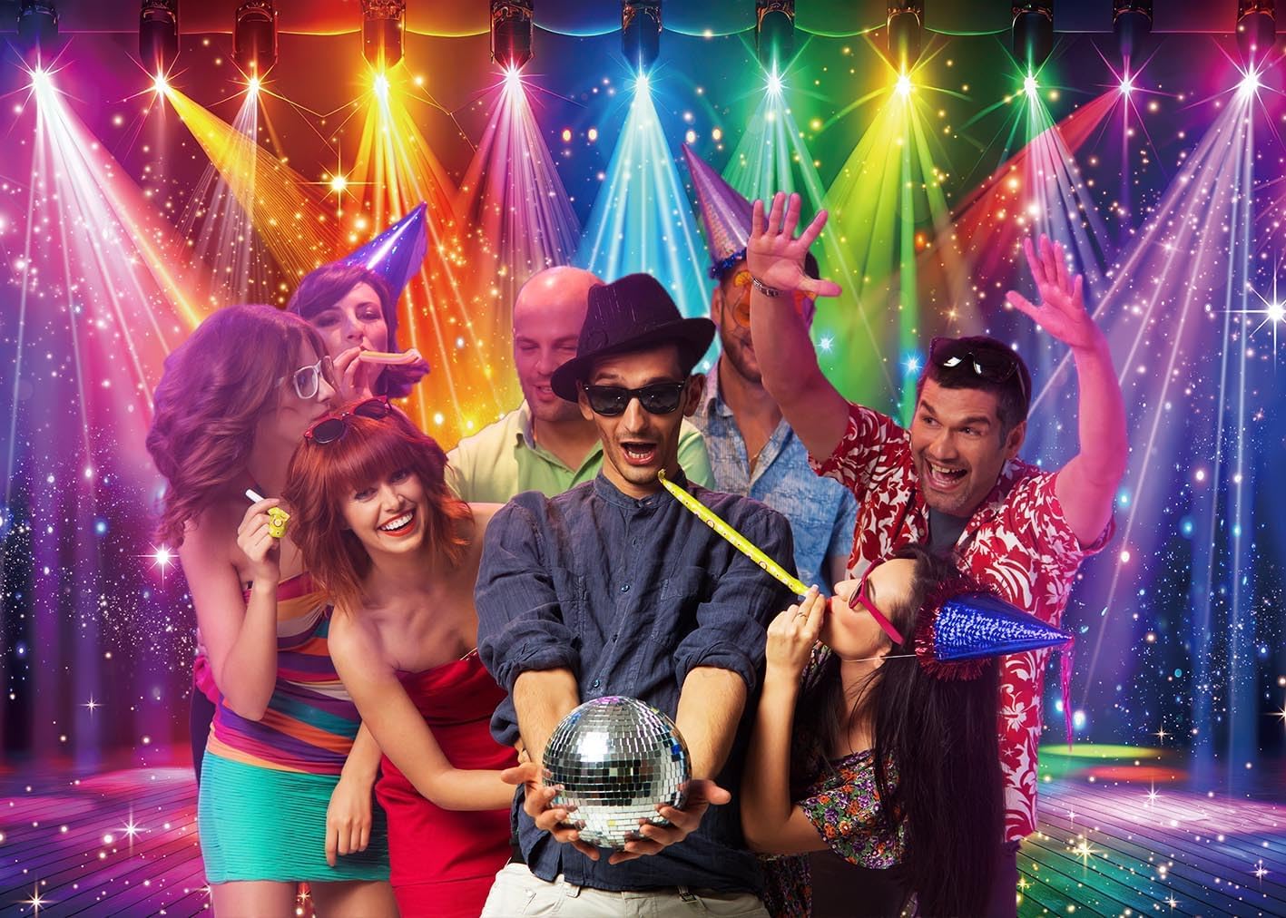 Disco Backdrop 7x5FT Colorful  - Photography Lighting avaliação e preço
