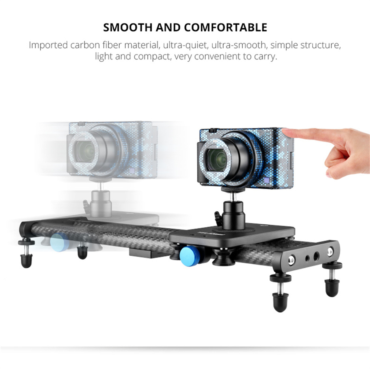 YELANGU 40CM Carbon Fiber Came - Camera Slider Rail avaliação e preço