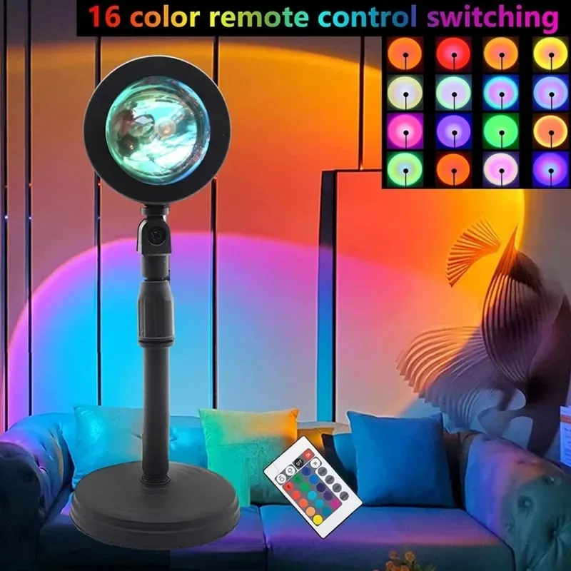 16 Color Sunset Lamp,RGB Mood  - Photography Bulb avaliação e preço