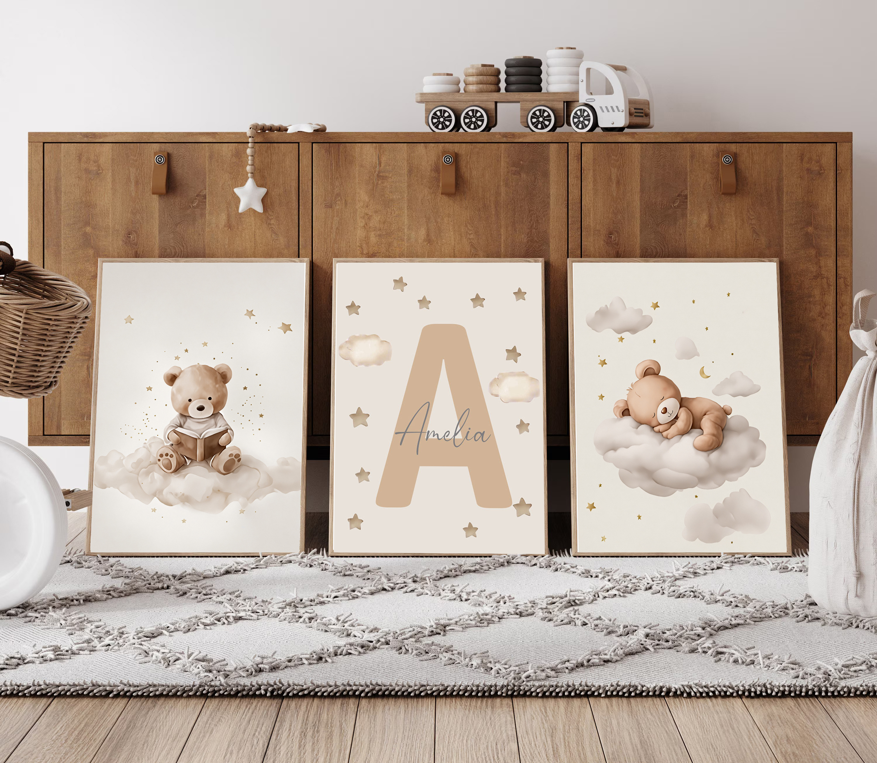 3pcs/set Bohemian Teddy Bear A - Photography Gallery avaliação e preço